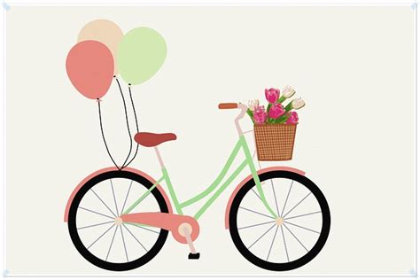 bicycle balloon cute vintage  image  pixabay