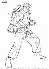 Fighter Ryu Street Draw Drawing Step Tutorials Coloring Drawings Pages Ken Make Tutorial Learn Game Necessary Improvements Finally Finish Drawingtutorials101 sketch template
