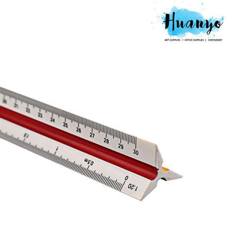 high precision technical drawing triangular scale ruler cm