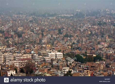 aerial view  kathmandu capital  nepal stock photo