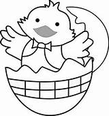 Easter Coloring Chick Pages Printable Egg Chicken Clipart Colouring Baby Kindergarten Print Templates Bunny Simple Clip Cliparts Sheets Cute Chicks sketch template