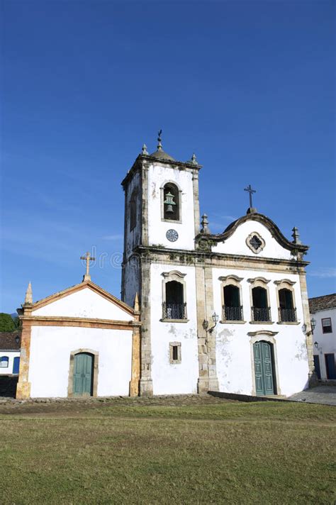 capela colonial branco típico de santa rita church paraty