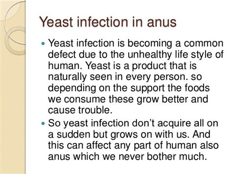 candida and yeast infection in anus
