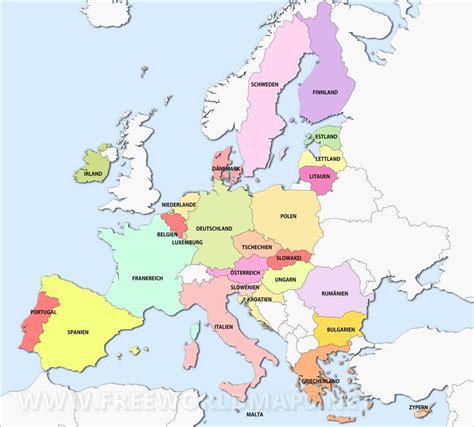 politische europa karte freeworldmapsnet