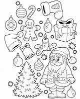 Christmas Coloring Symbols Color Print Book sketch template