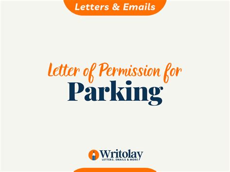 parking permission letter  templates writolay