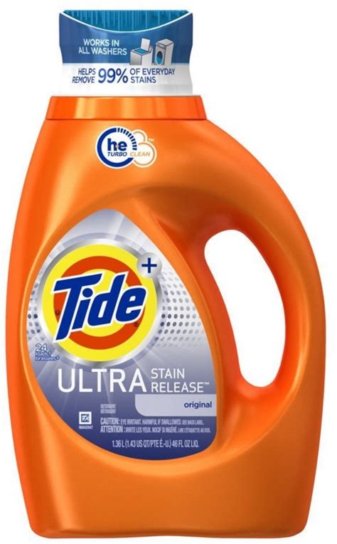 tide liquid laundry detergent ultra stain release  oz pack