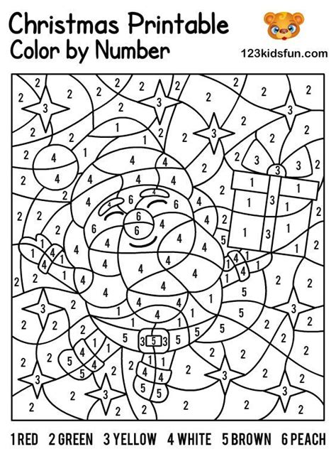christmas coloring pages printable  numbers printable color