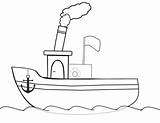 Vapor Colorear Buque Barcos Steamboat sketch template