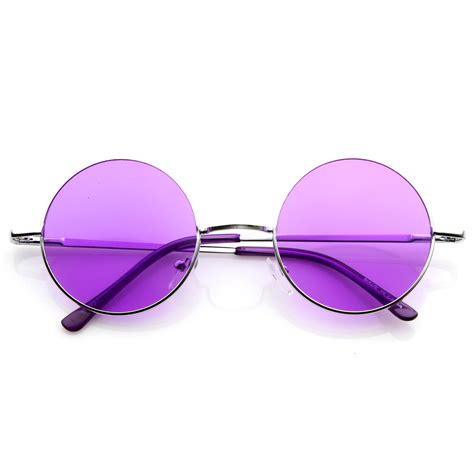 lennon style  circle metal sunglasses  color lens tint ebay