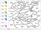 Coloring Subtraction Addition Worksheets Math Kindergarten Preschool sketch template