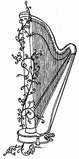 Harp Harfe Celtic Harps Painting Illustration Bilder Irish Violine Zeichnen Kunst Musik Musikinstrumente Liebe Anleitung Music Visit Choose Board sketch template