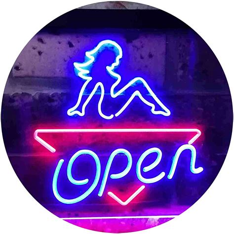 Sexy Girl Open Led Neon Light Sign Way Up Ts