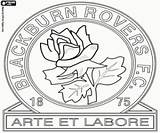 Blackburn Rovers Badge Coloring sketch template