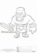 Clash Royale Coloring Pages Clans Barbarian Printable Color King Desenhos Getcolorings Getdrawings Print sketch template