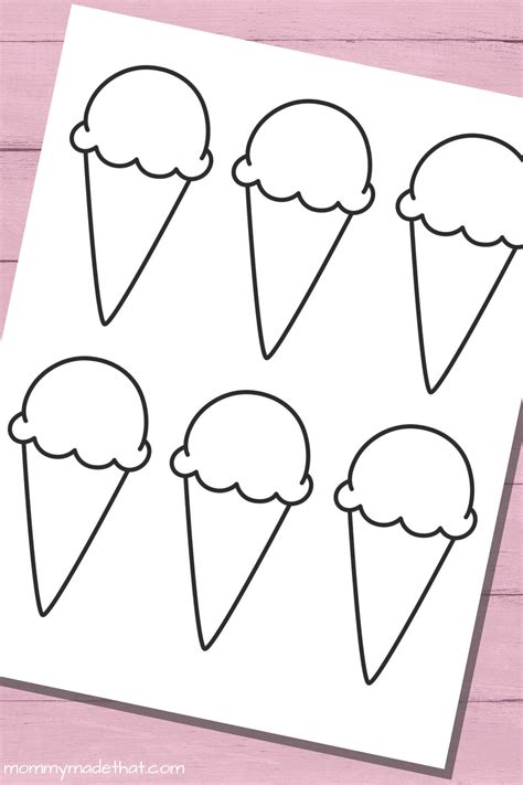 fun ice cream cone templates  crafts coloring