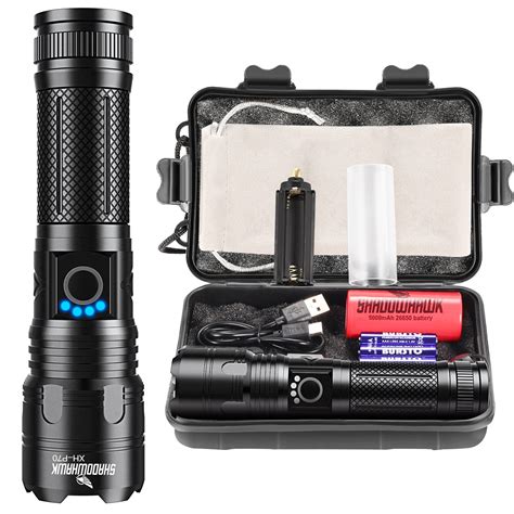 shadowhawk torches led super bright rechargeable led torch p  lumens powerful military