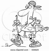 Obstacle Hiker Walking Tiny Over Toonaday Royalty Outline Illustration Cartoon Rf Clip Clipart sketch template