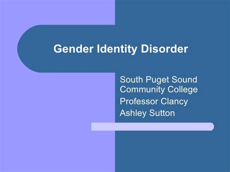 Gender Identity Disorder Pp