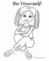 Coloring Pages Girl American African Print Doll Girls Printable Color Afro Kids Book Cute Famous Grace Sheets Jordan Children Anime sketch template