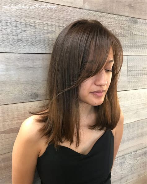 10 Mid Length Hair With Side Fringe Undercut Hairstyle