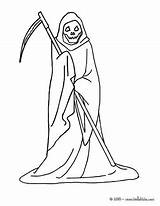 Coloring Reaper Grim Scythe Muerte La Santa Pages Halloween Carrying Skeletal Figure Color Para Dibujar Print Printable Designlooter Imagenes Skeleton sketch template