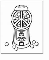 Coloring Peace Pages Gumball Machine Printable Sign Template Print Kids Clipart sketch template
