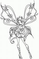 Coloring Pages Fairy Wings Winx Anime Club Winks Printable Bloom Princess Games Book Color Popular sketch template