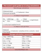 dosage calc  nurses quick guide  iv drug calculations basic dosage calculations