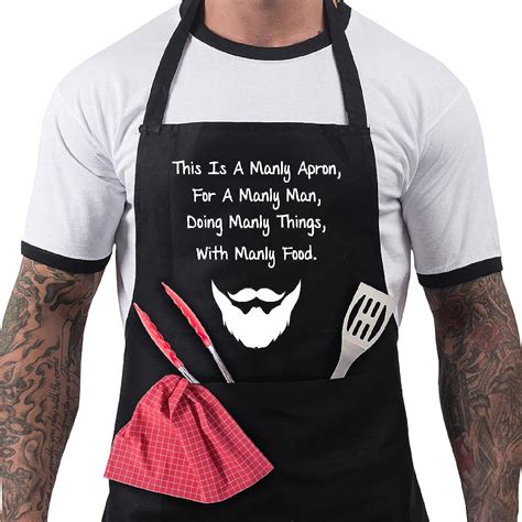 bbq apron funny aprons this is a manly apron barbecue grill