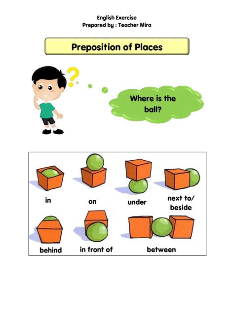 actividad de preposition  places