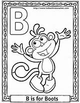 Coloring Alphabet Dora Pages Sheets Letter Alphabets Cartoon Explorer Kids Cartoons Print Printable Characters Games Things Their Favorite Will sketch template
