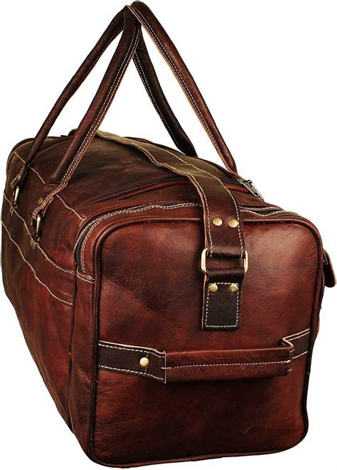 mens retro duffel bag genuine handmade leather luggage large duffel bag  men bags