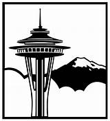 Seattle Skyline Seahawks Outline Clipart Cliparts Clip Vector Needle Space Drawing Washington Template Tattoo Clipartmag Kids Coloring Library Visit Go sketch template