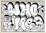 Easy Graffiti Things Color Cool Coloring Drawings Drawing Pages Adult Word Google sketch template