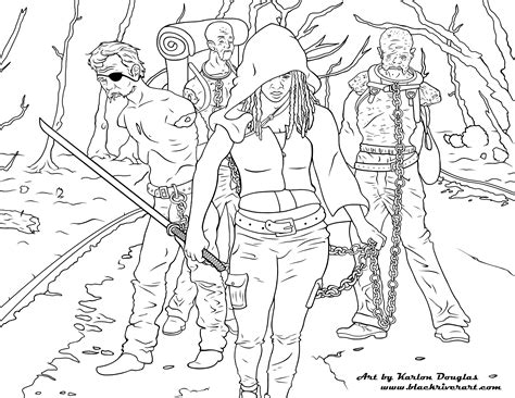 awesome  walking dead coloring pages thousand