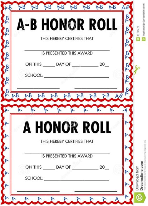 printable honor roll certificates printable world holiday