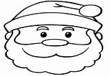 Santa Coloring Face Getdrawings sketch template