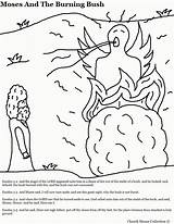 Bush Burning Moses Coloring Pages Exodus Church Library Clipart Sunday School Children Collection Printable Clip Kids Line Popular House sketch template