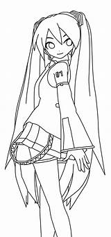 Miku Coloring Hatsune Yandere Simulator Chibi Characters sketch template