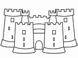 Festung Malvorlage Pintar Castillos Castelo Medievales sketch template