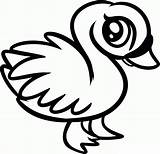 Swan Chibi Coloring Pages Printable Cute Kids sketch template