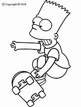Coloring Bart Pages Simpsons Simpson Drawing Colorear Cartoons Dibujos Print Los Para Skate sketch template