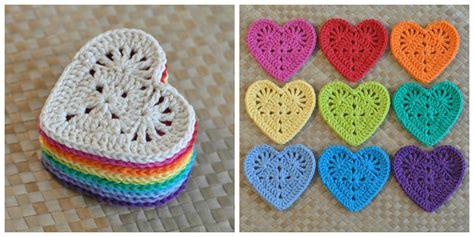crochet hearts
