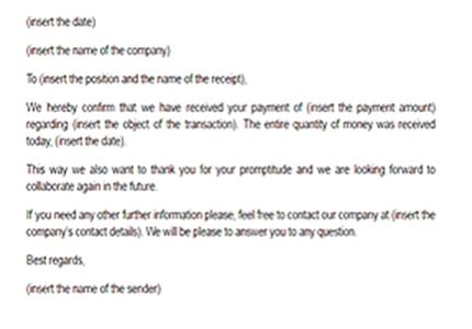 payment received confirmation letter gotilo