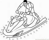 Ski Seadoo Motomarine Colorier Riding Dots Transporte Coloriages sketch template