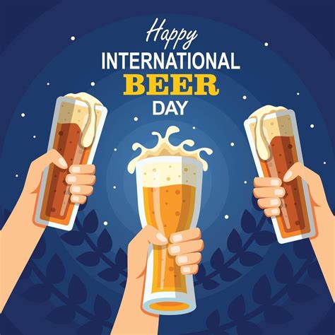 Happy International Beer Day Celebration Concept 2861003 Vector Art At