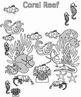 Coral Reef Coloring Ecosystem Pages Fish Kids Color Drawing Colouring Drawings Kidsplaycolor Choose Board sketch template