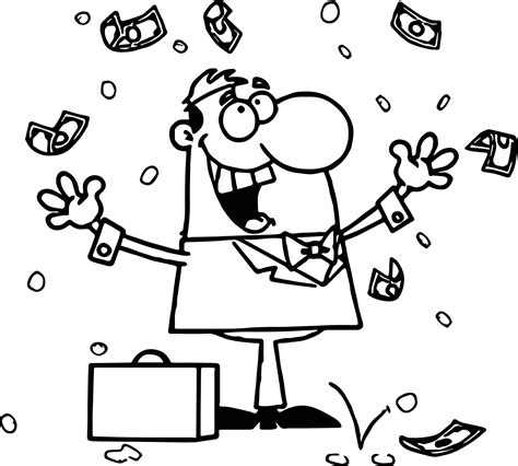 wealthy business man money coloring page wecoloringpagecom coloring