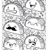 Taco Coloring Pages Cute Template sketch template